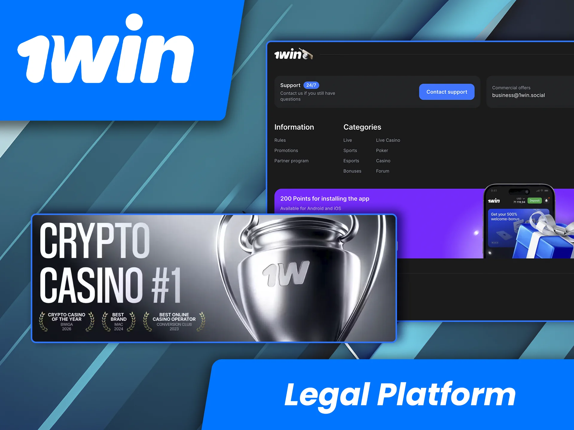 1win is a reliable casino with an excellent reputation.