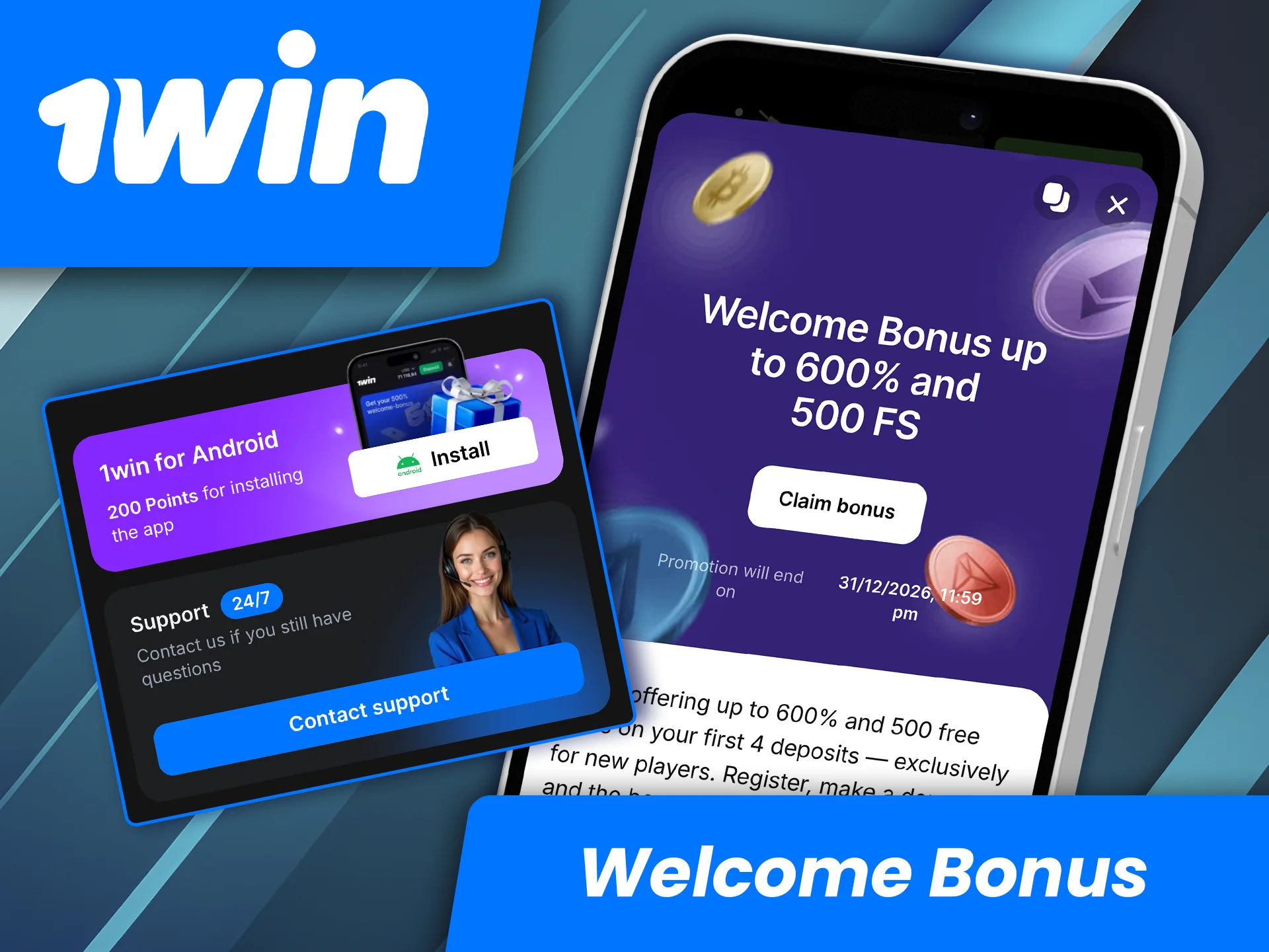 Check out the 1win bonus as soon as you’ve installed the app.
