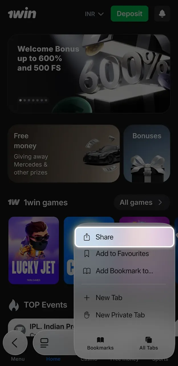 Find out how to download the 1win app to play Astronaut.