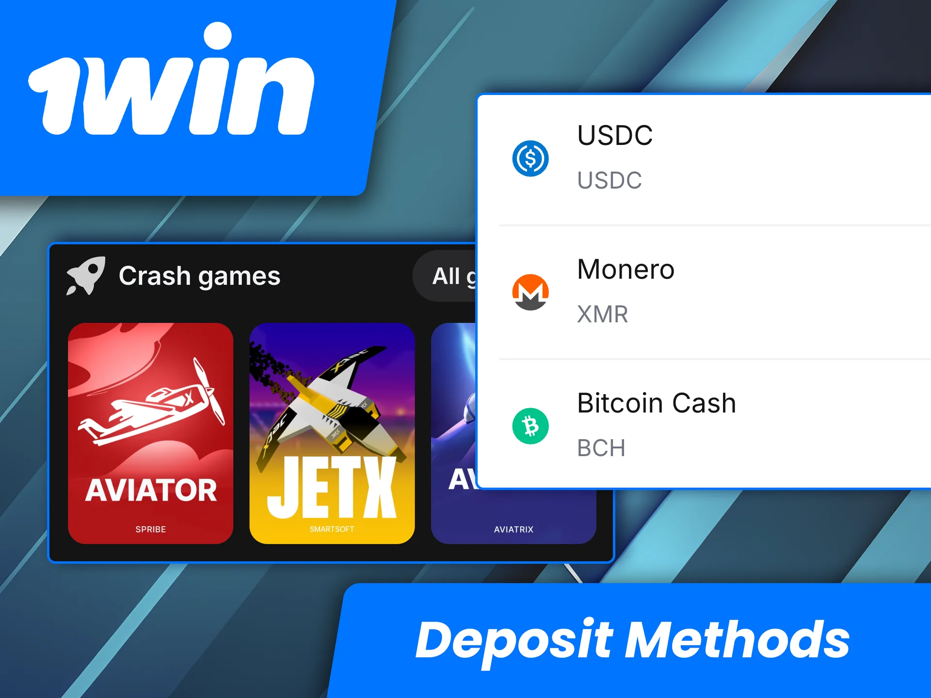Top up your 1win account using popular cryptocurrencies.