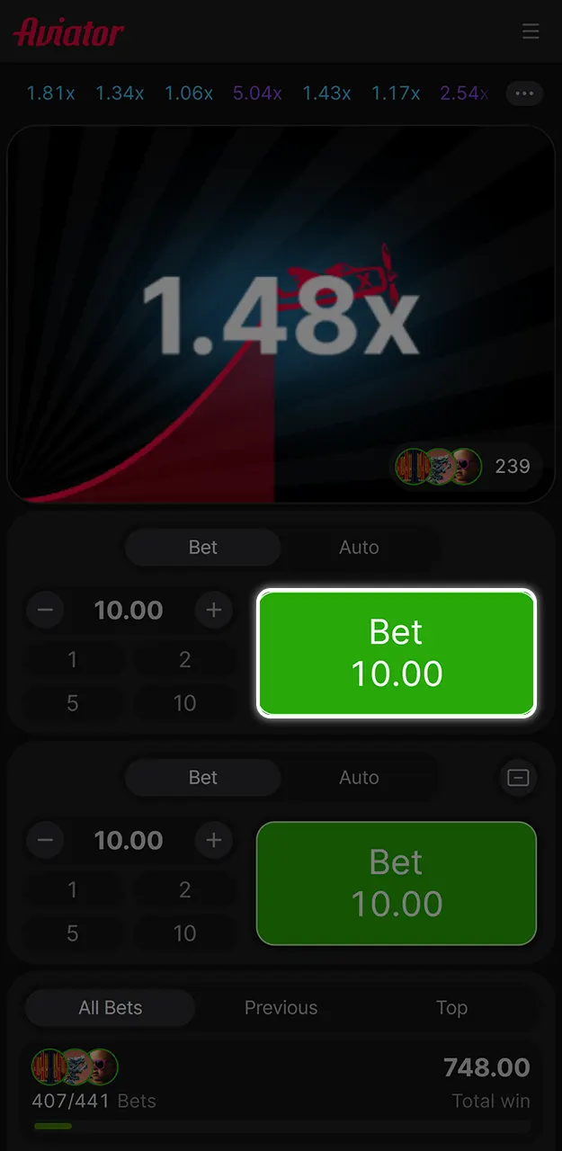 Place your bet on Aviator and withdraw your winnings on 1win.