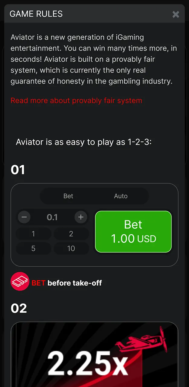Learn the rules of the Aviator game at 1win.