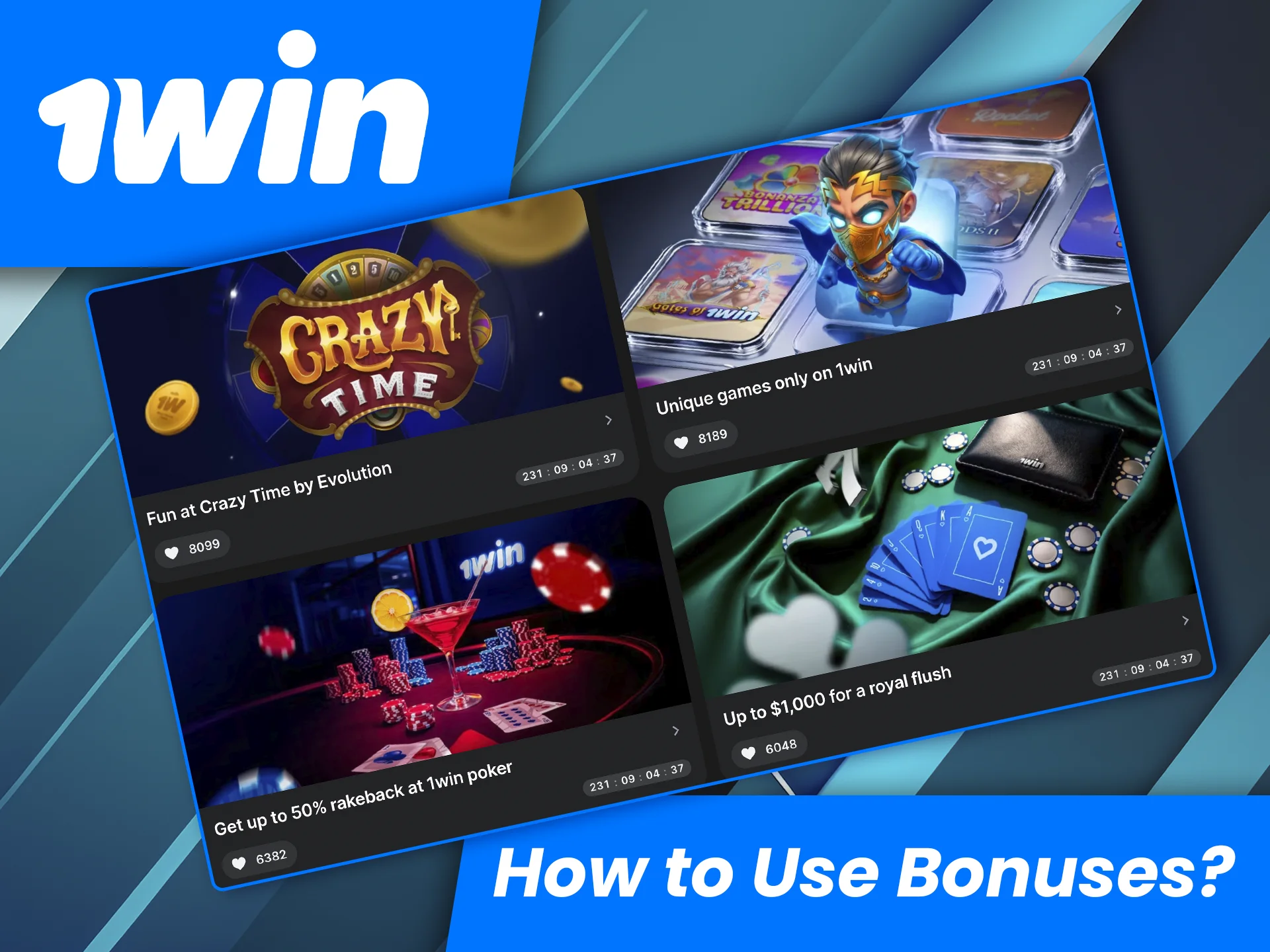 Follow the instructions to claim your welcome bonus from 1win.