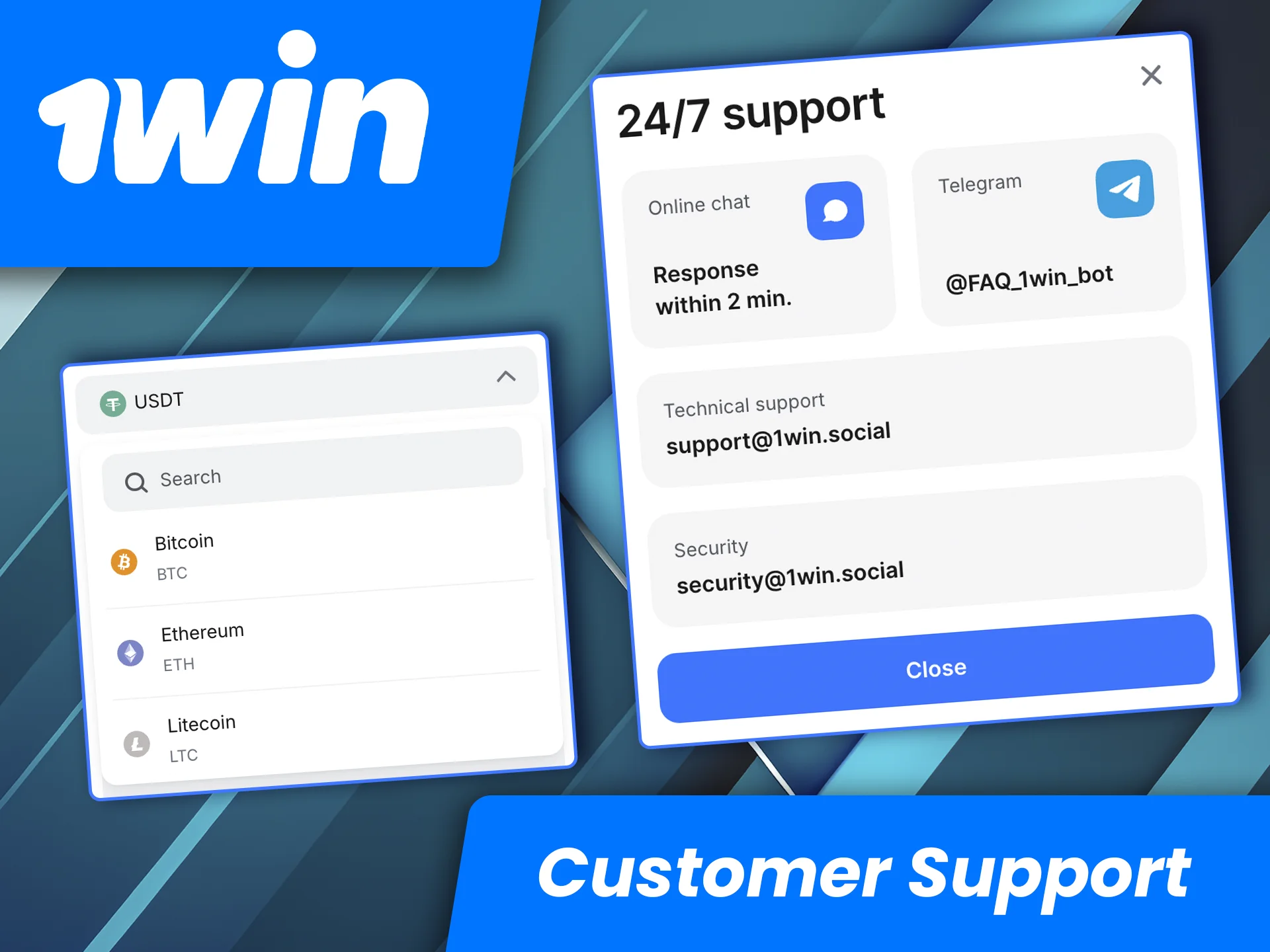The 1win support team will explain each deposit method and its features in detail.