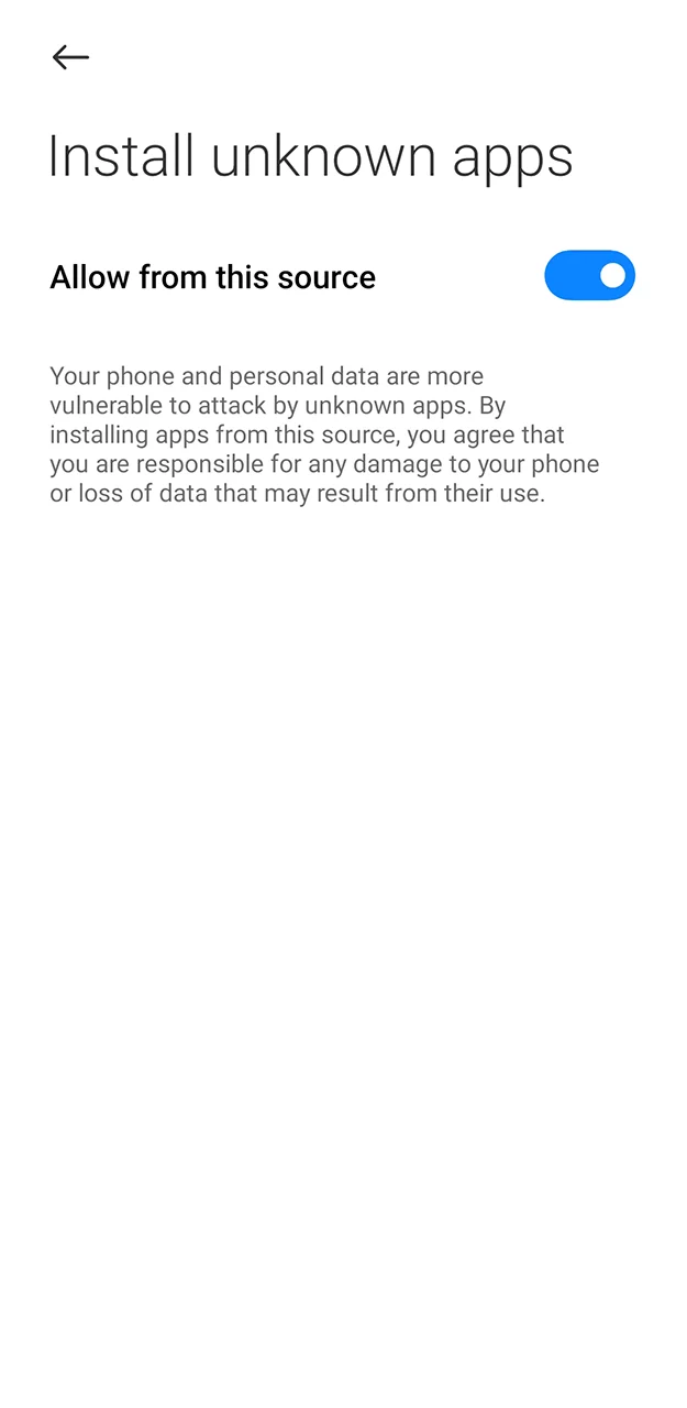 Prepare your Android device to install the 1win app.