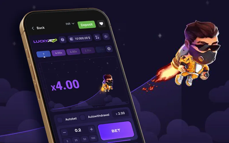 Play Lucky Jet from anywhere using the 1win app for Android and iOS.