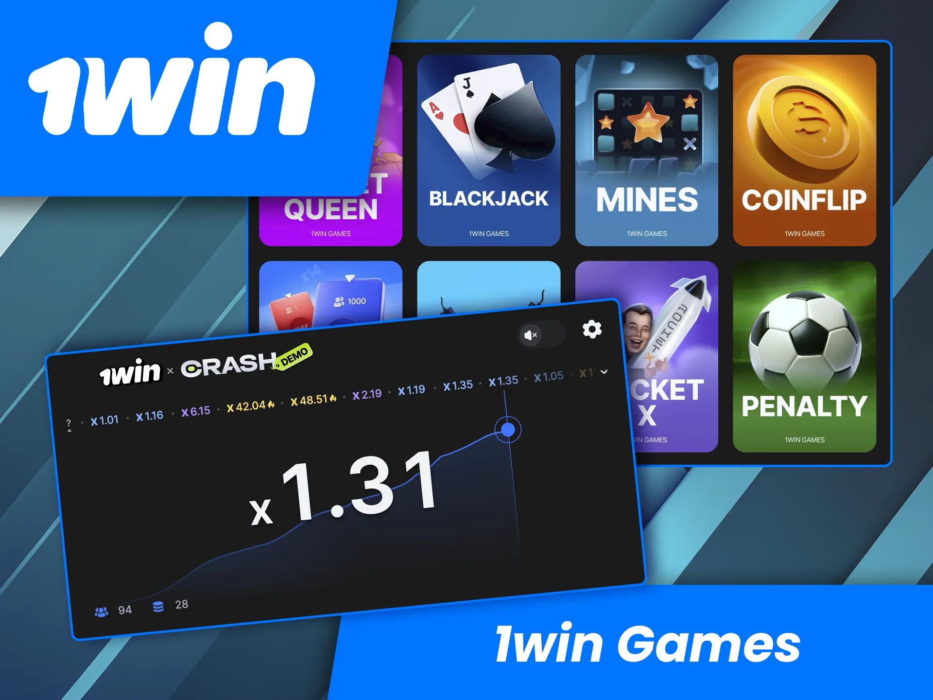 Put yourself to the test and gain experience with 1win’s unique games.