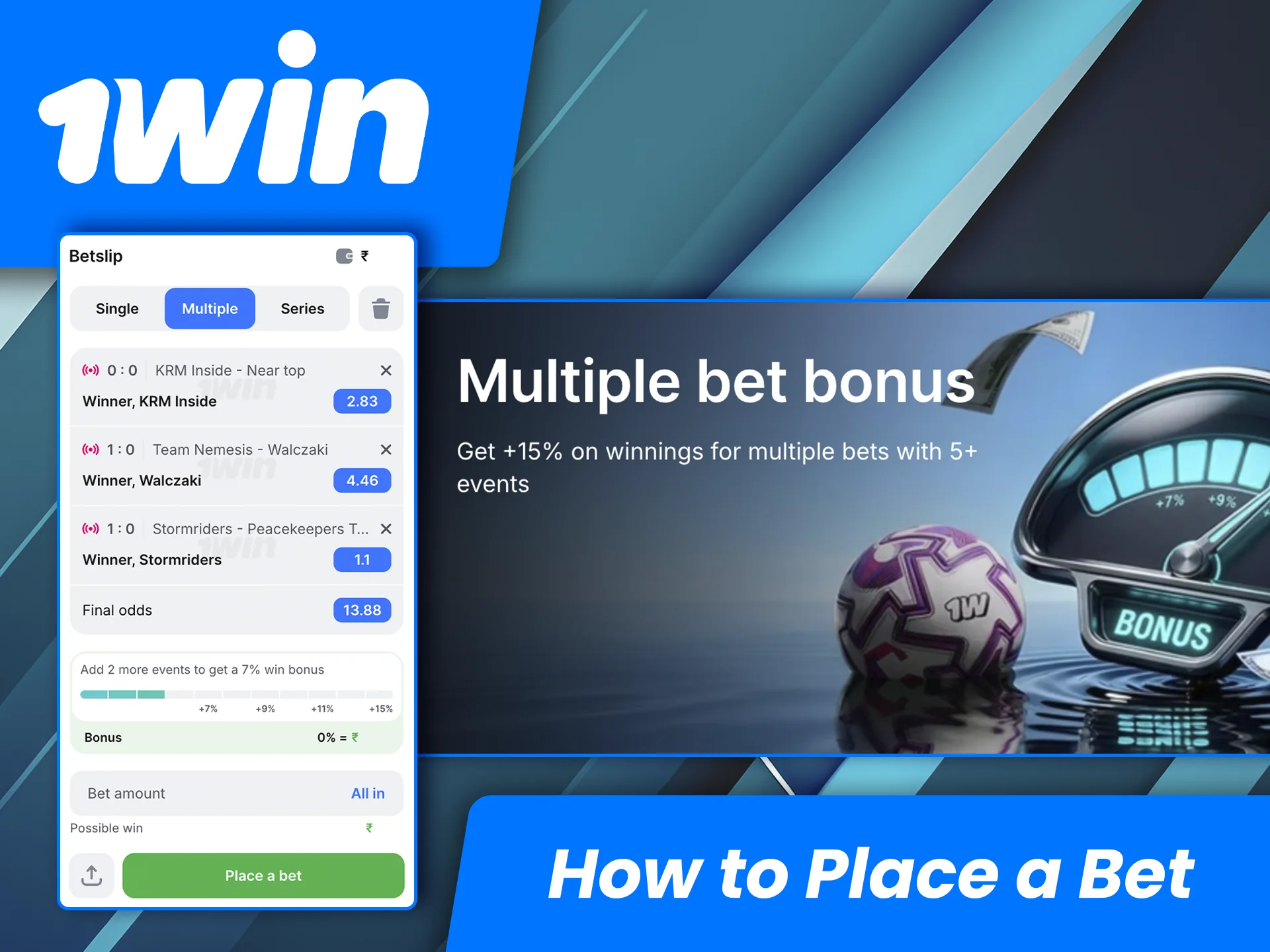 Find out more about how to place a bet effectively at the 1win bookmaker.