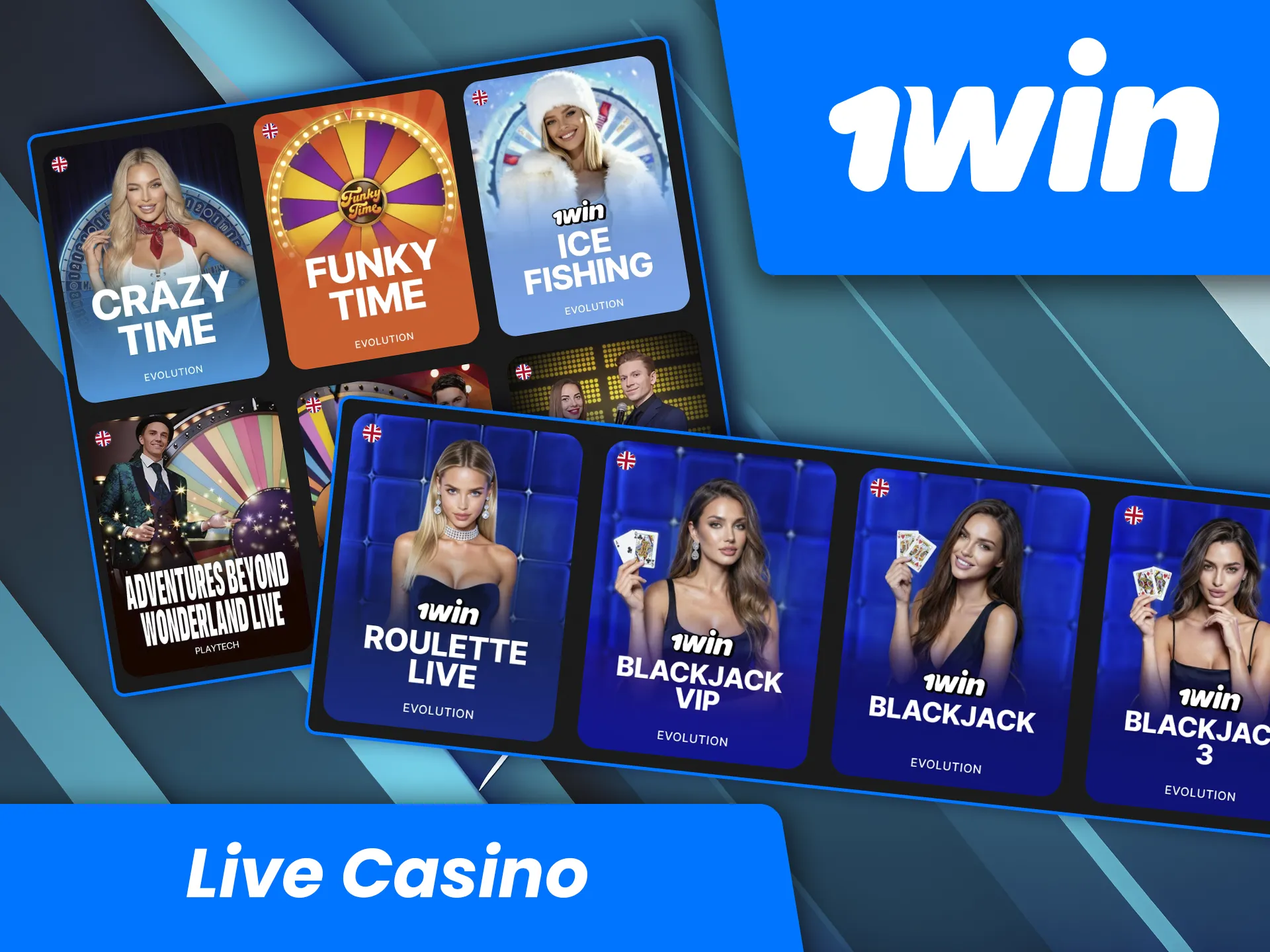 Beat the 1win casino dealer at card games.