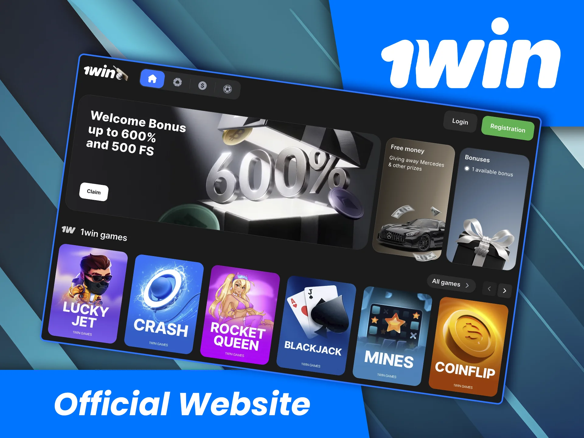 Please visit the official 1win website via your computer’s browser.