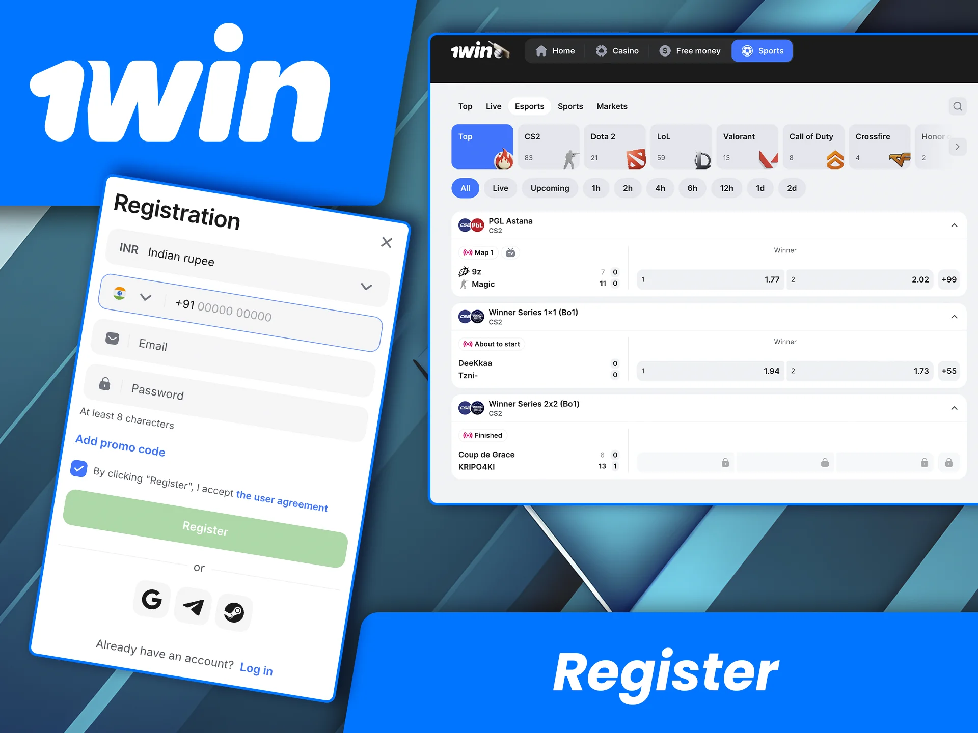 The 1win PC app offers a full range of features, and you’ll find it easy to sign up.