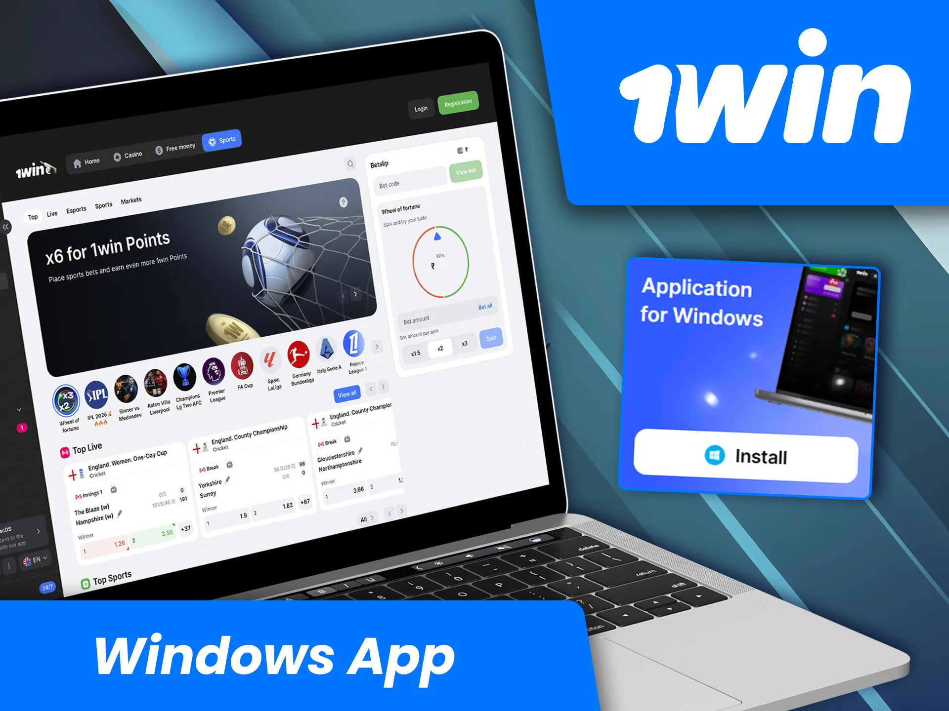 Play in high resolution using the 1win app for Windows.