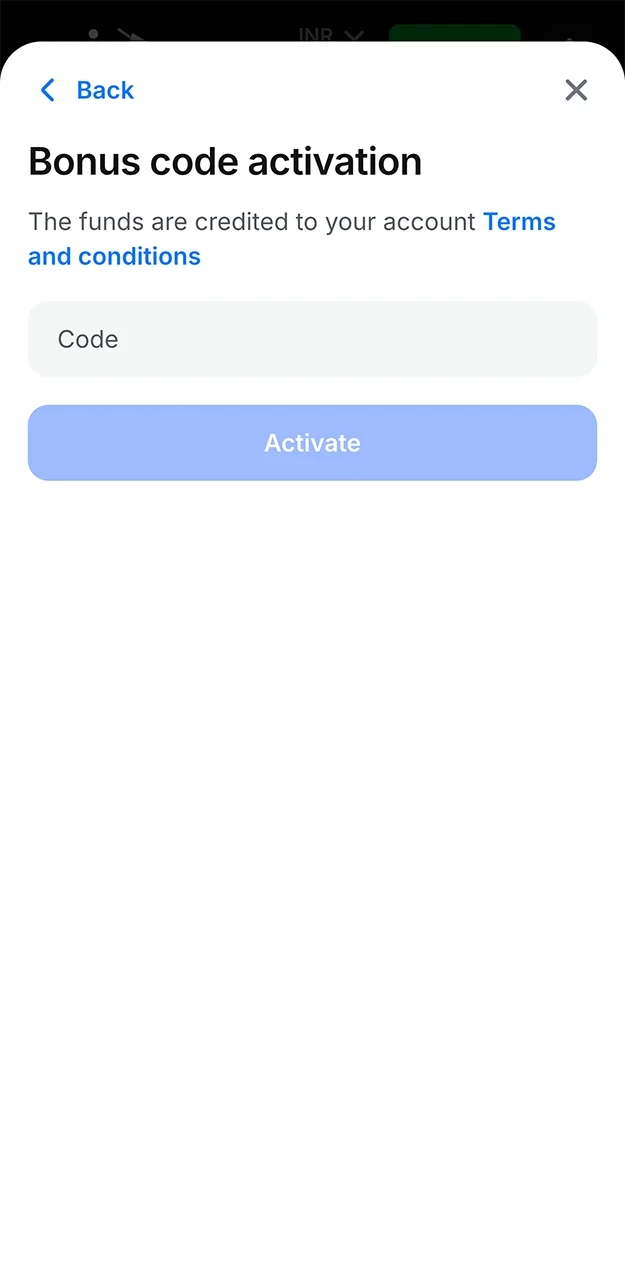 Please enter the 1win promo code carefully.