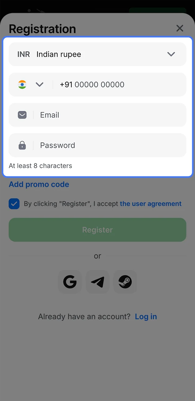 Please be responsible when filling in the registration form on the 1win website.